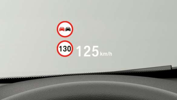BMW Head-Up Display. The BMW Head-Up Display in the 1 Series BMW.