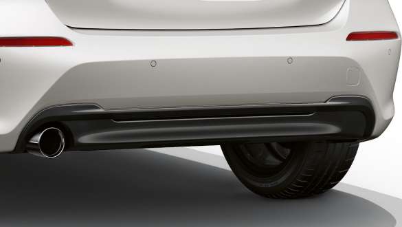 Tailpipe trim F40. Tailpipe trim of the BMW 1 Series Model Sport Line F40.