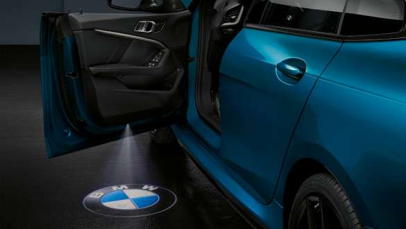 BMW LED door projectors BMW 2 Series Gran Coupé F44 BMW LED door projectors BMW 2 Series Gran Coupé Snapper Rocks Blue metallic F44 exterior