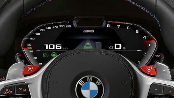 M specific instrument cluster F92. M specific instrument cluster of the BMW M8 Competition Coupé F92.