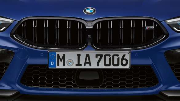 M specific kidney grille F92. BMW M8 Competition Coupé with M specific kidney grille F92.