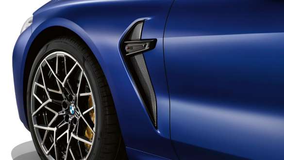 M specific side gill in Carbon F92. BMW M8 Competition Coupé with M side gill in Carbon F92.