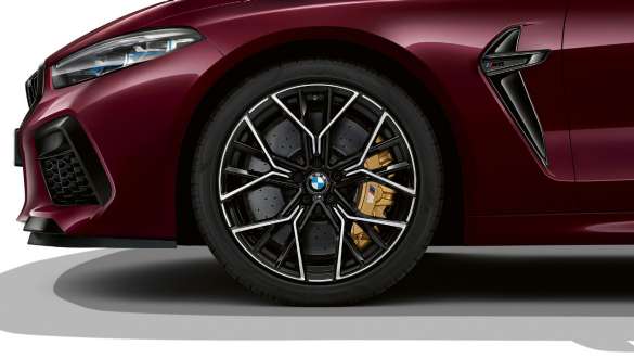 Configurable M brake BMW M8 Competition Gran Coupé F93 Configurable M brake BMW M8 Competition Gran Coupé F93 2020 BMW Individual Ametrine metallic side view