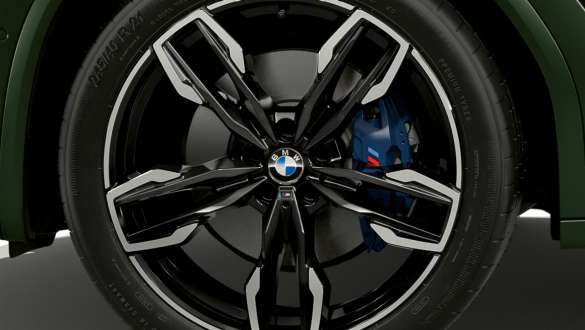 M 스포츠 브레이크 BMW X3 M40i M40d G01 LCI 페이스리프트 2021 BMW X3 M40i M40d G01 LCI 페이스리프트 2021 말라카이트 그린 메탈릭 M 스포츠 브레이크 클로즈업 휠