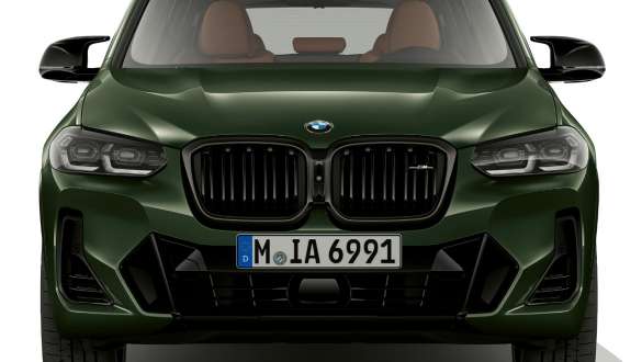 M40i 및 M40d 전용 디자인 요소 BMW X3 M40i G01 LCI 페이스리프트 2021 BMW X3 M40i M40d G01 LCI 페이스리프트 2021 말라카이트 그린 메탈릭 M40i 전용 디자인 요소 정면도