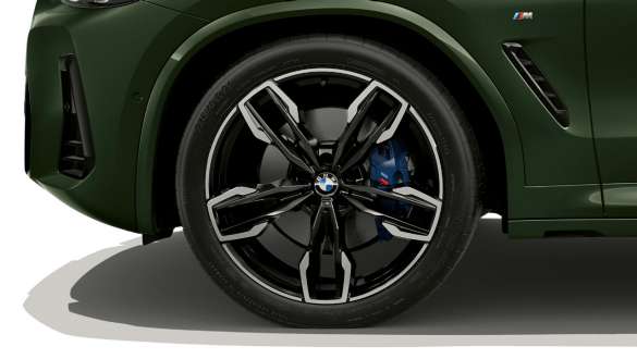 21'' M 경합금 휠 더블 스포크 스타일 718 M BMW X3 M40i M40d G01 LCI 페이스리프트 2021 BMW X3 M40i M40d G01 LCI 페이스리프트 2021 말라카이트 그린 메탈릭 21'' M 경합금 휠 더블 스포크 스타일 718 M