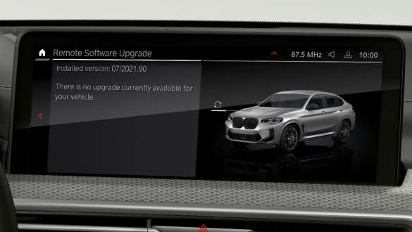 원격 소프트웨어 업그레이드 BMW X4 M 오토모빌 F98 G02 LCI 페이스리프트 2021 BMW X4 M 오토모빌 F98 G02 LCI 2021 페이스리프트 원격 소프트웨어 업그레이드 컨트롤 디스플레이