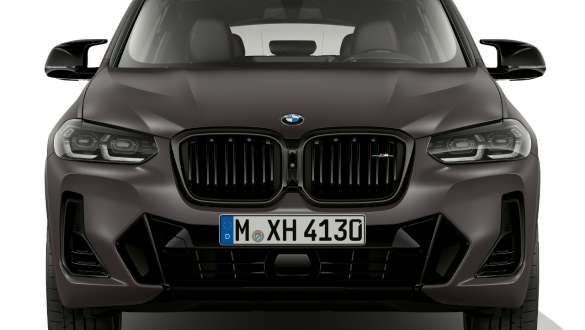 M40i 및 M40d 전용 디자인 요소 BMW X4 M40i M40d G02 LCI 2021 BMW X4 M40i M40d G02 LCI 2021 페이스리프트 M40i 및 M40d 프로즌 딥 그레이 전용 디자인 요소 정면도