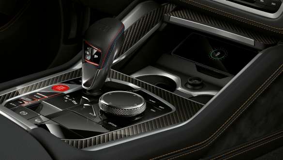 M gear selector with Drivelogic in the BMW X6 M Competition SUV F96 M gear selector with Drivelogic BMW X6 M Competition F96 SUV 2020 interior
