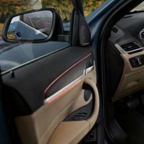 BMW X1 SUV F48, Interior BMW X1 SUV F48, interior with focus on multifunctional sterring wheel