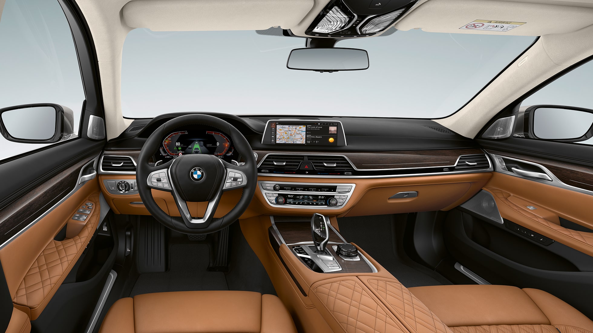 BMW 7시리즈 세단과 퓨어 엑설런스 외관 디자인, 인테리어 BMW 7시리즈 세단과 퓨어 엑설런스 외관 디자인의 내부 인테리어