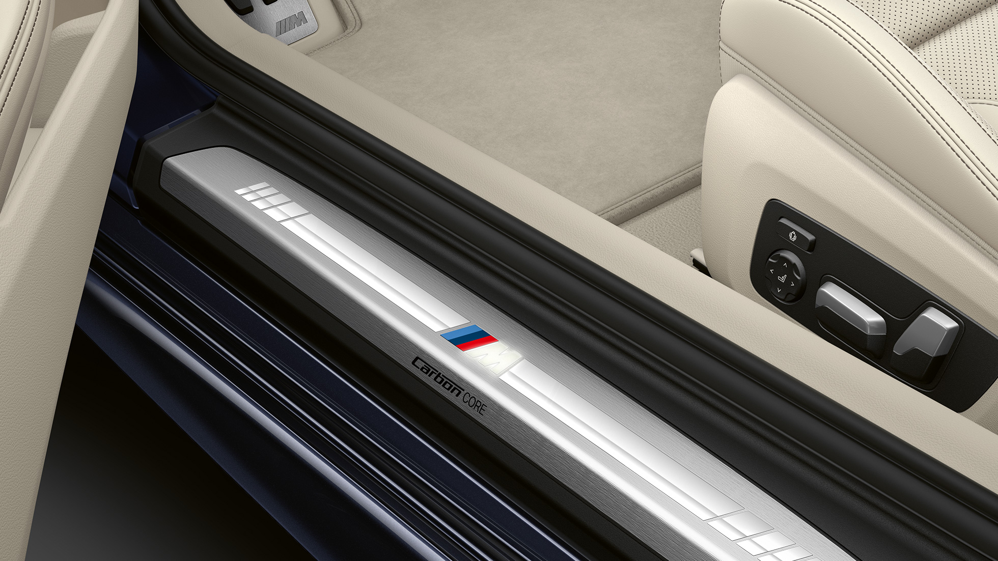M door sill finishers G15. BMW 8 Series Coupé, M door sill finishers G15.