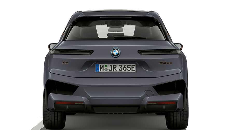 BMW iX M60 i20 2022 전기 SUV 전기차 옥시드 그레이 메탈릭 후면도 M 라이트 섀도우 라인 