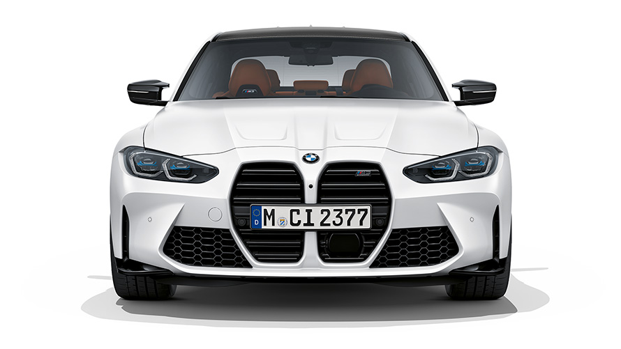 BMW M3 Competition G80 2020 Frozen Brilliant White metallic front view