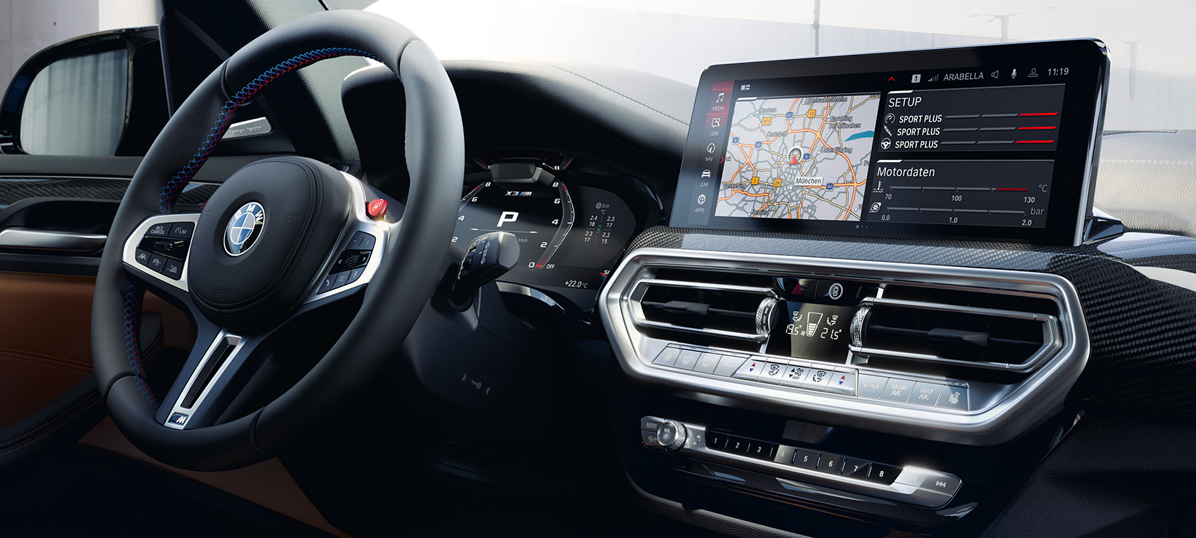 BMW X3 M 컴피티션 F97 LCI 페이스리프트 2021 콕핏 컨트롤 디스플레이 BMW X3 M 컴피티션 F97 LCI 페이스리프트 2021 콕핏 컨트롤 디스플레이