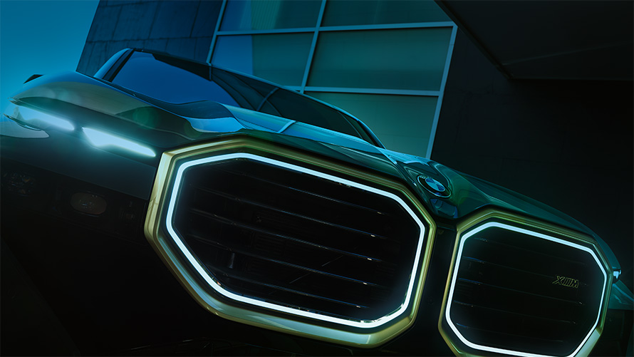 BMW XM G09 외부 공간 보닛 및 키드니