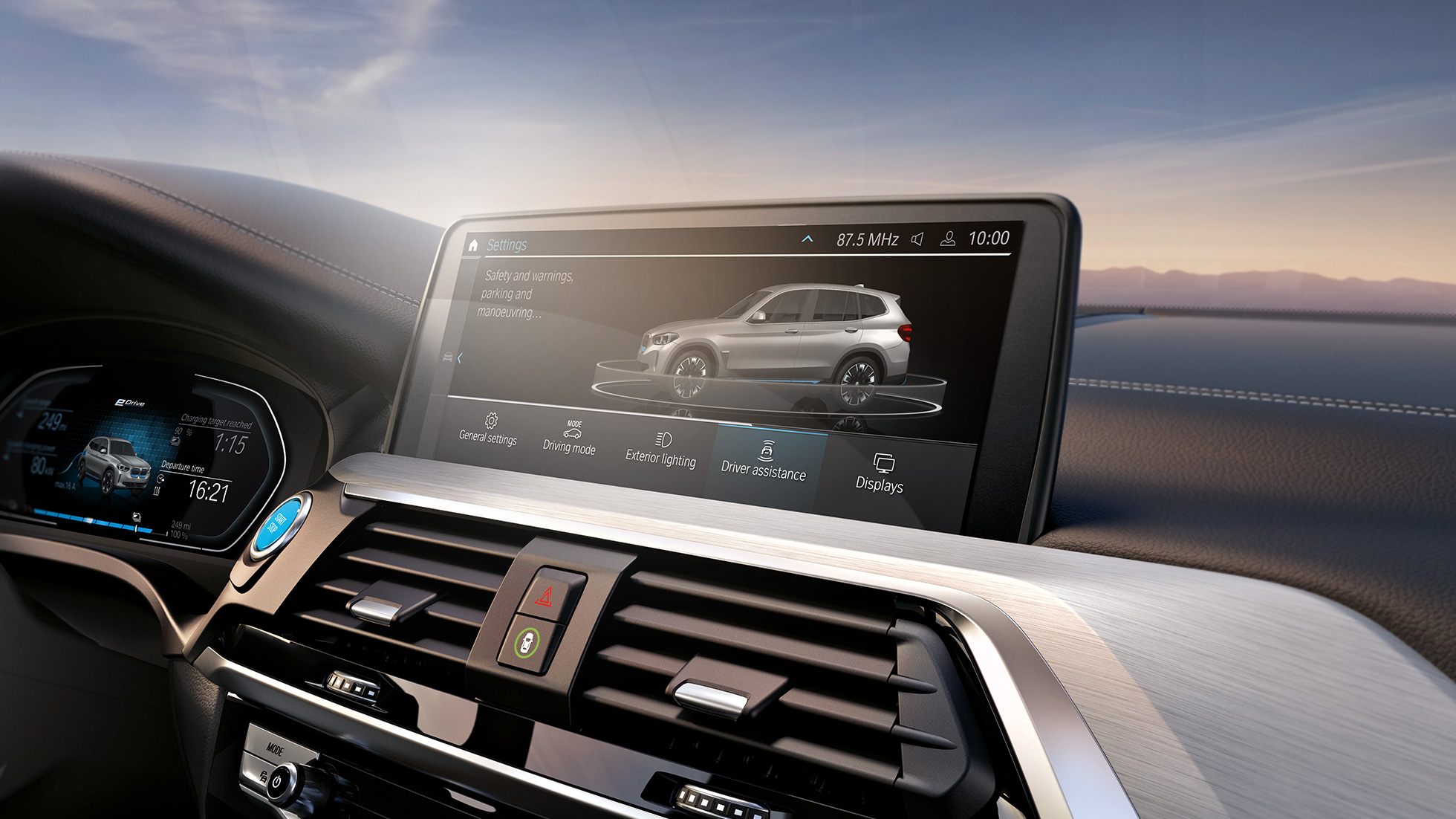 드라이버 어시스턴스 시스템 BMW iX3 G08 2020 컨트롤 디스플레이 콕핏 Driver assistance systems BMW iX3 G08 2020 Control Display cockpit
