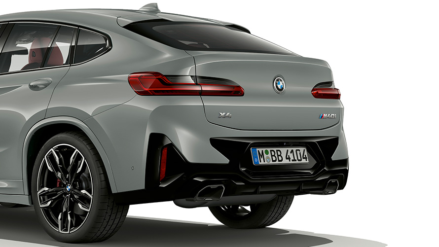 BMW X4 G02 Brooklyn Grey 클로즈업 후면 디자인 2021