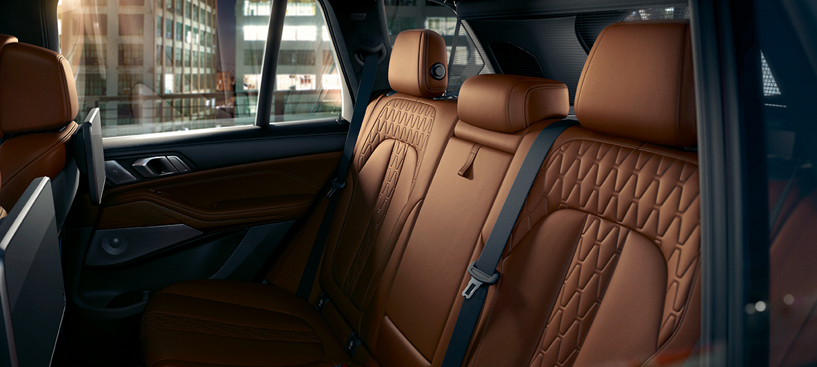 BMW X5 rear seat Rear of the BMW X5 with leather seats