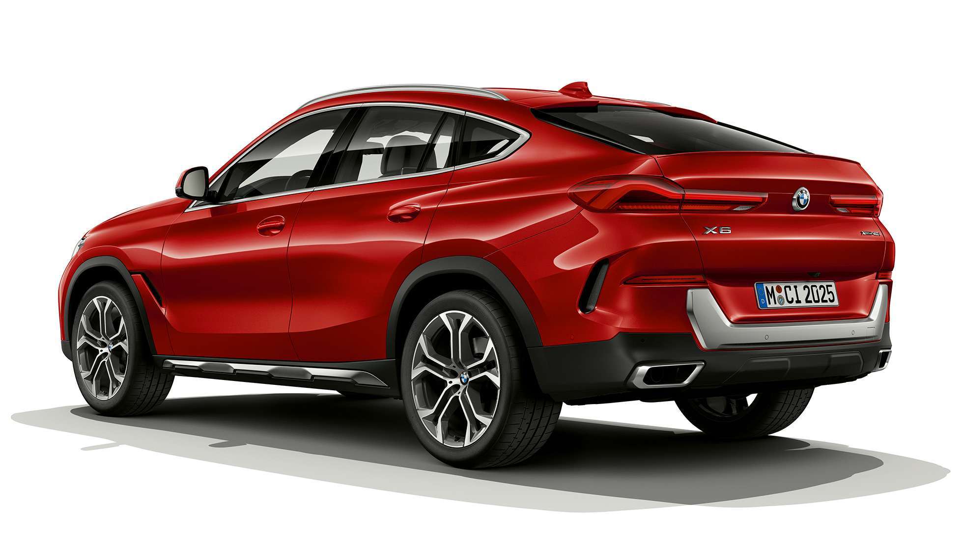 BMW X6 with BMW xLine, rear SUV G06. BMW X6 with BMW xLine in three-quarter rear perspective SUV G06.