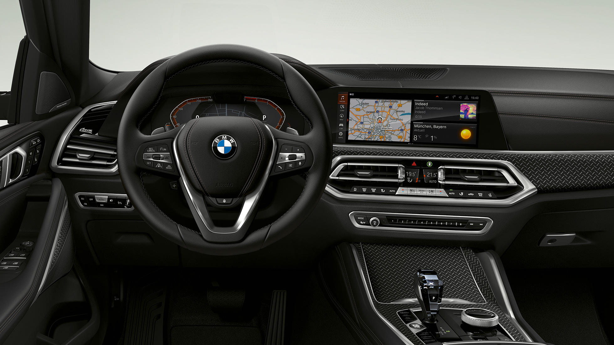 BMW X6 with BMW xLine, Cockpit SUV G06. BMW X6 Interior with BMW xLine with focus on the cockpit SUV G06.