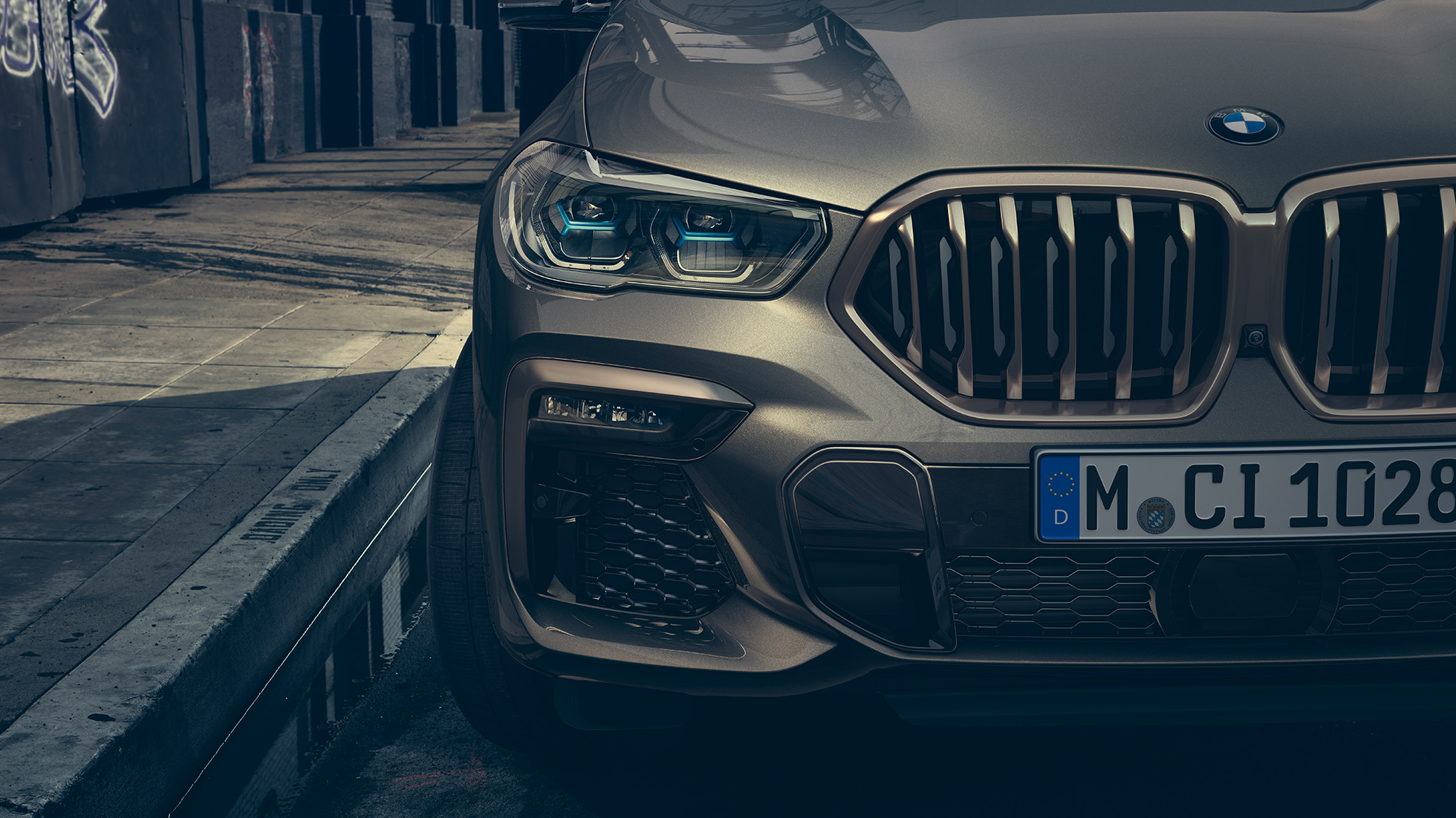 BMW Laserlight SUV G06. Close-up of the BMW X6 with focus on Laserlight SUV G06.