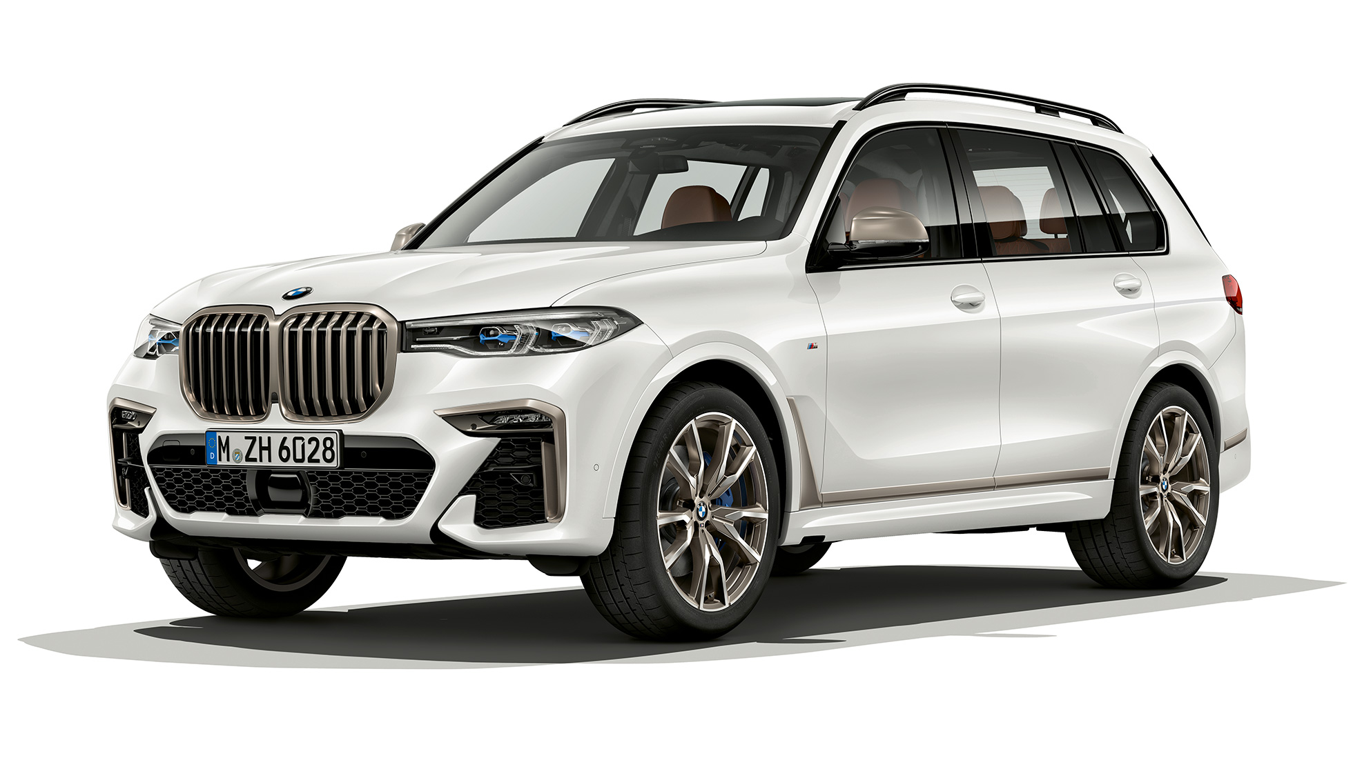 BMW X7 BMW X7 M50d SUV G07 Studio shot of the BMW X7 three-quarter front view als BMW X7 M50d SUV G07