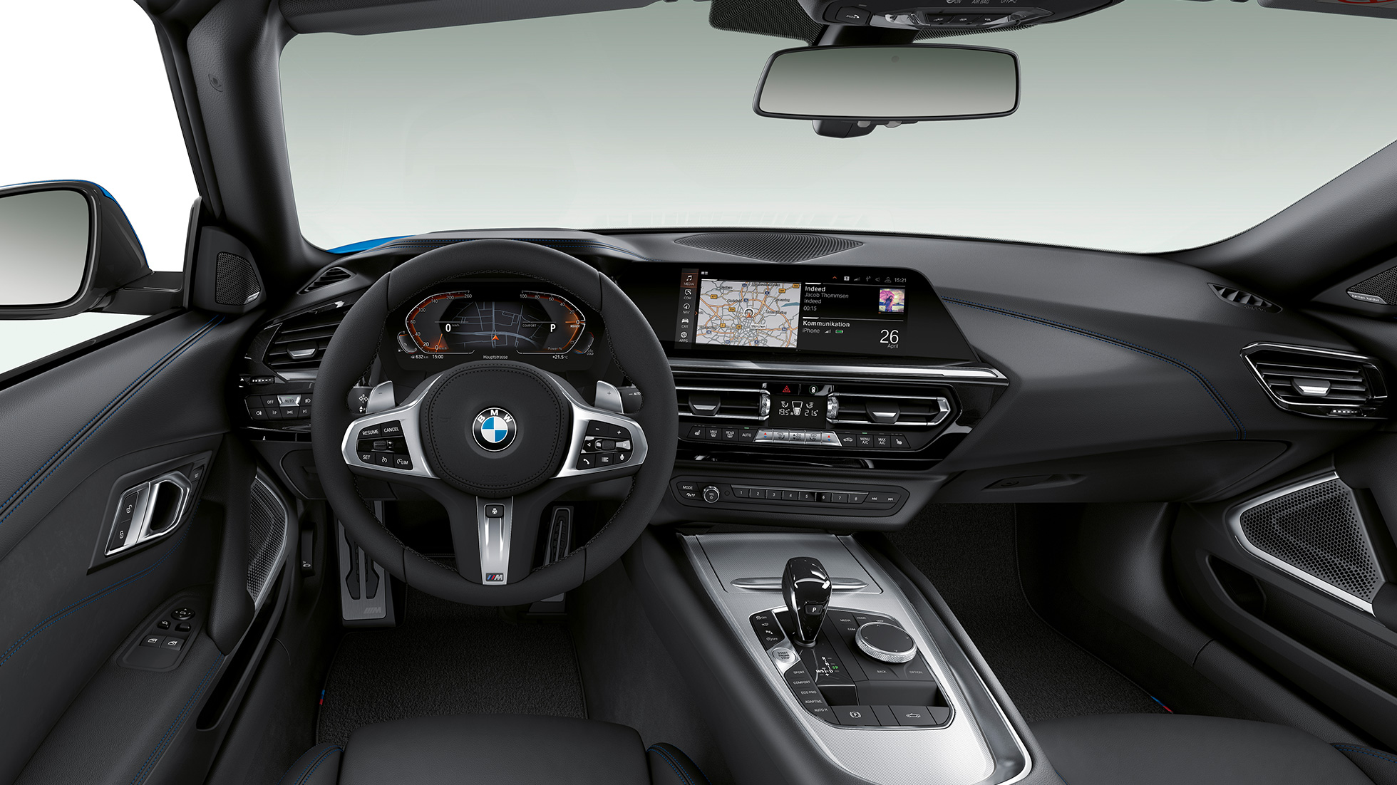 BMW Z4 로드스터 M 스포츠 라인의 스티어링 휠 및 운전석 G29 BMW Z4 로드스터 M 스포츠 라인 G29