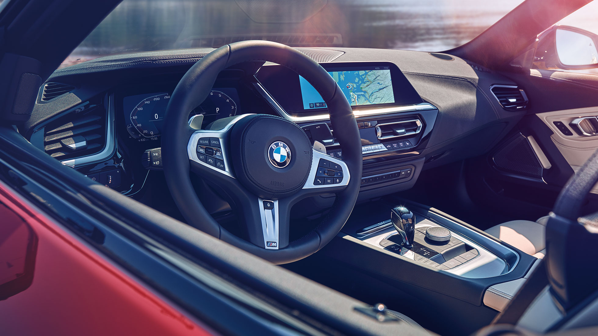 BMW Z4 로드스터의 콕핏 BMW Z4 로드스터의 콕핏 내부
