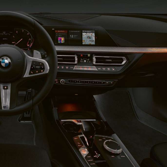 BMW 1 Series Model M Sport, interior trim finishers 'Illuminated Boston' F40.
