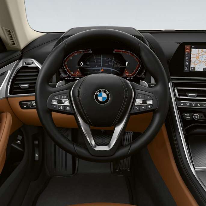BMW 8 Series Coupé, Cockpit, Interior trim finishers Aluminium 'Mesh effect' dark G15.